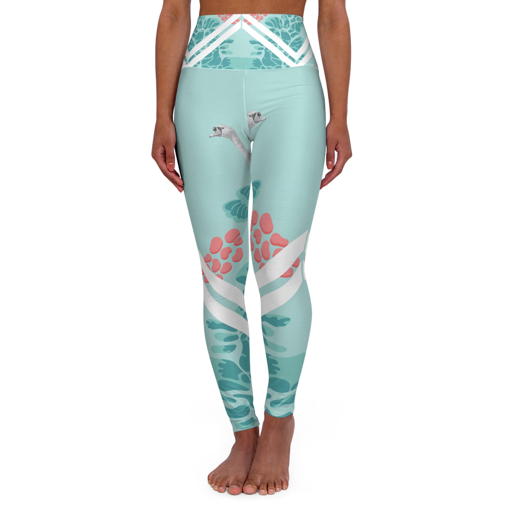 Botanical High Waisted Yoga Leggings - Comfortable & Stylish Activewear